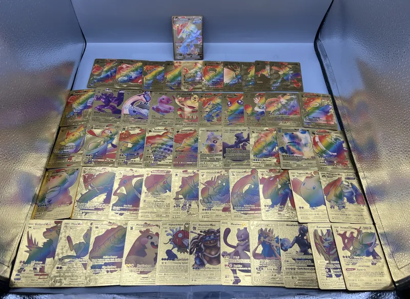 (50+) Custom Pokemon Gold Foil Cards - Unlicensed from auction in Greenville, Ohio — image 9
