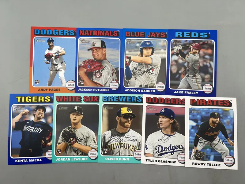 (9) 2024 Topps Heritage Baseball Image & Color Border Variation SPs from auction in Greenville, Ohio — image 23