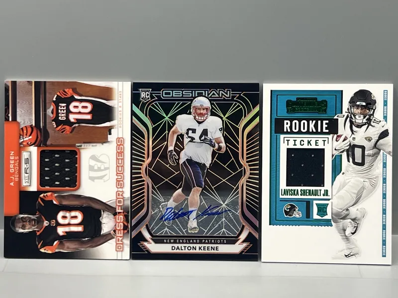 (3) Assorted Football Autograph & Relic Cards - AJ Green RC from auction in Greenville, Ohio — image 24