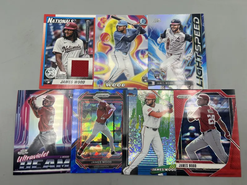 (7) James Wood Baseball Rookie & Prospect Cards W/ Relic & Parallels from auction in Greenville, Ohio — image 32