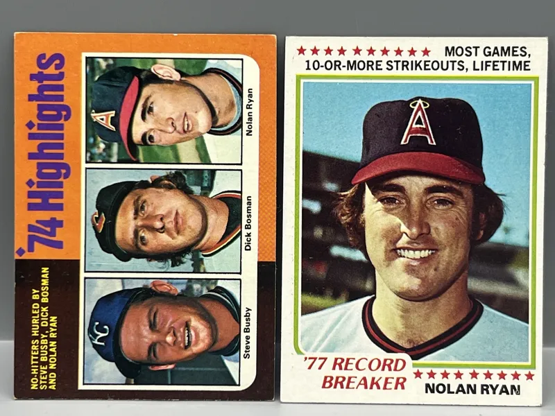 1975 Topps Baseball Nolan Ryan #7 & 1978 Topps Nolan Ryan #6 from auction in Greenville, Ohio — image 42