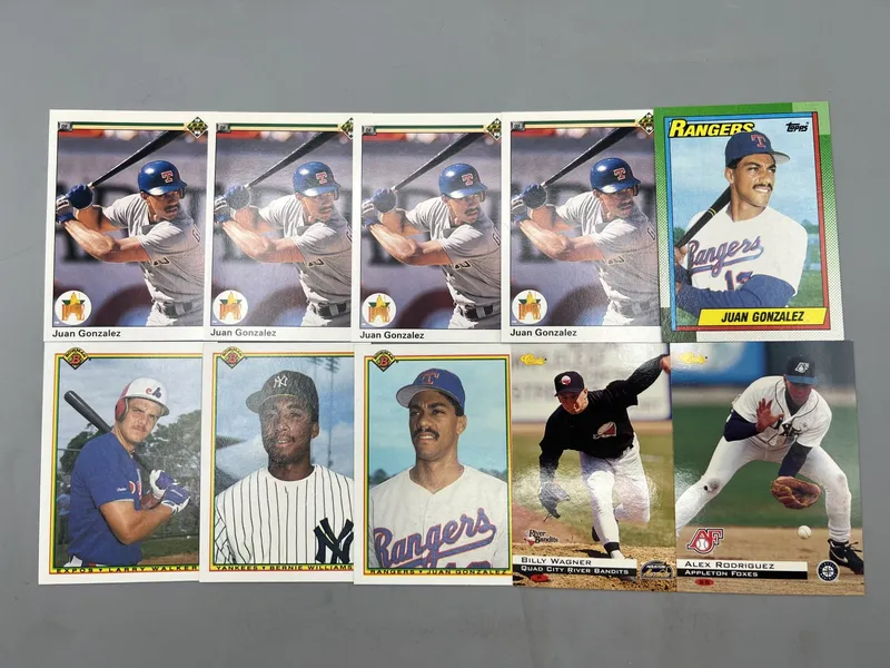 (10) 1990s Baseball Rookie Cards - Varying Conditions - Juan Gonzalez, Alex Rodriguez, Larry Walker from auction in Greenville, Ohio — image 43