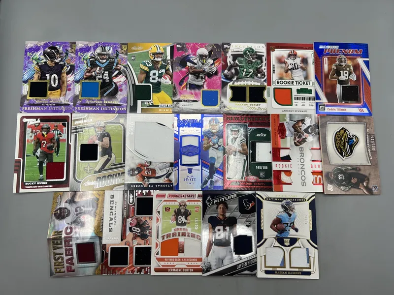 (19) Modern Football Jersey Relic/Patch Cards W/ (1) Manufactured Patch - Rookies from auction in Greenville, Ohio — image 45