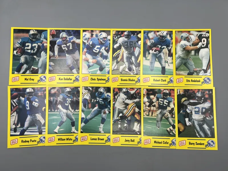 1991 Oscar Mayer Detroit Lions Football Police Complete Set - Barry Sanders from auction in Greenville, Ohio — image 12
