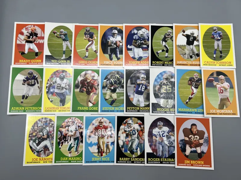 2007 Topps Football Turn Back The Clock Complete 22 Card Set w/ Adrian Peterson RC, Calvin Johnson RC, & More from auction in Greenville, Ohio — image 13