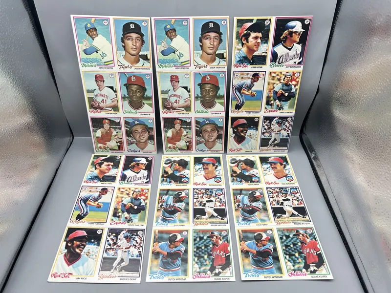 (12) 1978 Topps Baseball 9 Card Uncut Sheets w/ Stars from auction in Greenville, Ohio — image 16