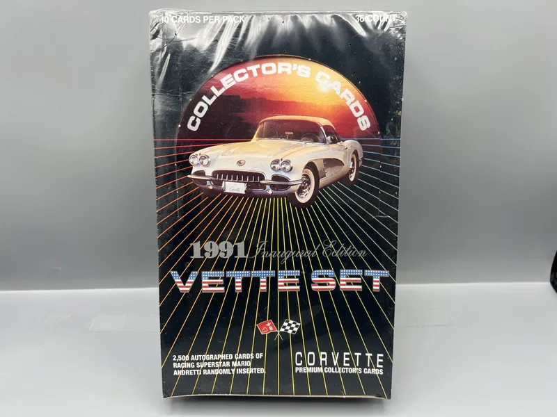 1991 Collect-A-Card Corvette Inaugural Edition Factory Sealed Wax Box from auction in Greenville, Ohio — image 23