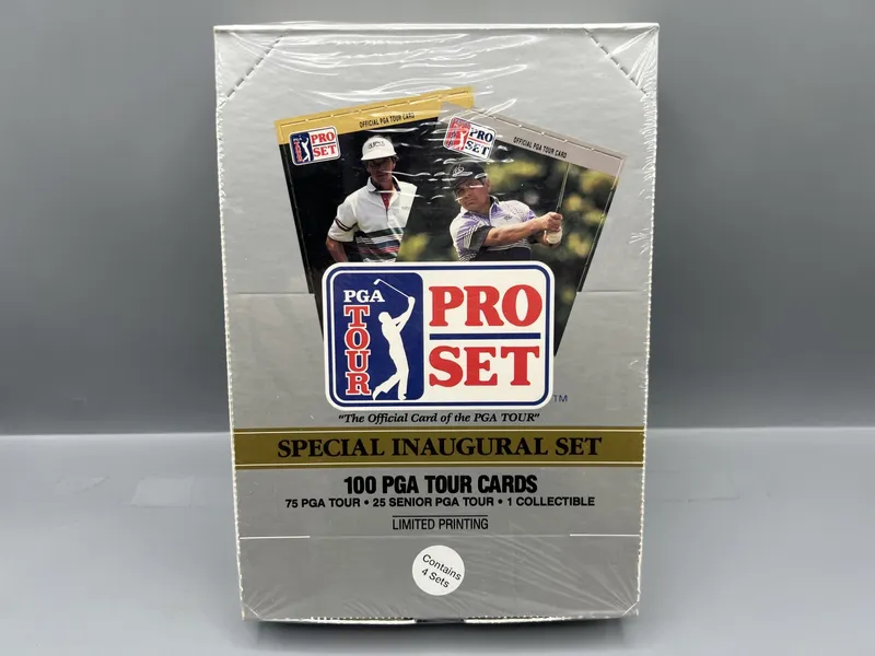 1990 Pro Set Special Inaugural Edition PGA Tour Golf Factory Sealed Box With 4 Complete Sets Inside from auction in Greenville, Ohio — image 30