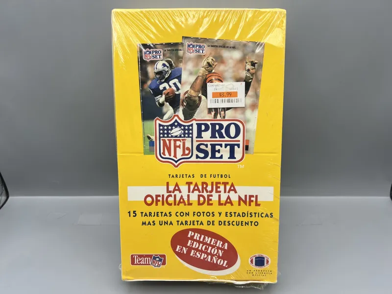 1991 Pro Set Spanish Edition Football Factory Sealed Wax Box from auction in Greenville, Ohio — image 34