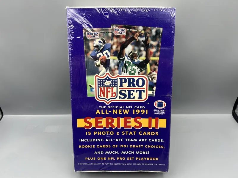 1991 Pro Set Series 2 Football Factory Sealed Wax Box from auction in Greenville, Ohio — image 32