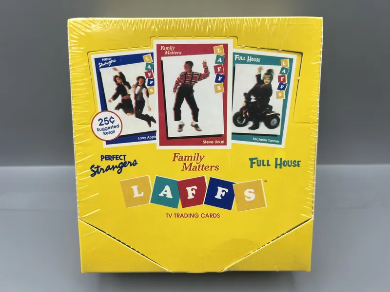 1991 Impel Laffs TV Trading Cards Factory Sealed Wax Box - Full House, Family Matters, Perfect Strangers from auction in Greenville, Ohio — image 38