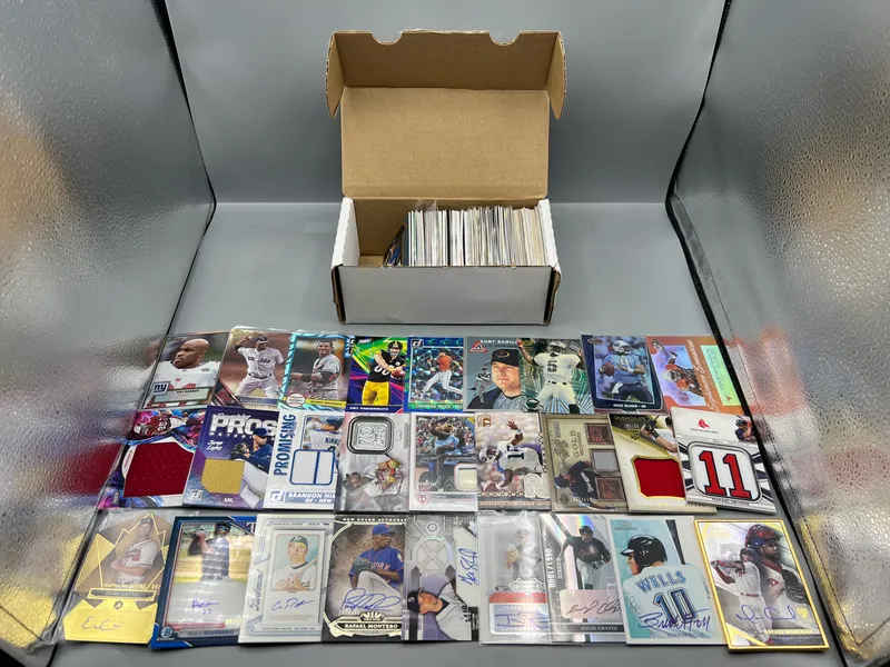 Box of (150) Assorted Basketball, Baseball, & Football Serial Numbered, Relic, & Auto Cards W/ Many Stars from auction in Greenville, Ohio — image 8