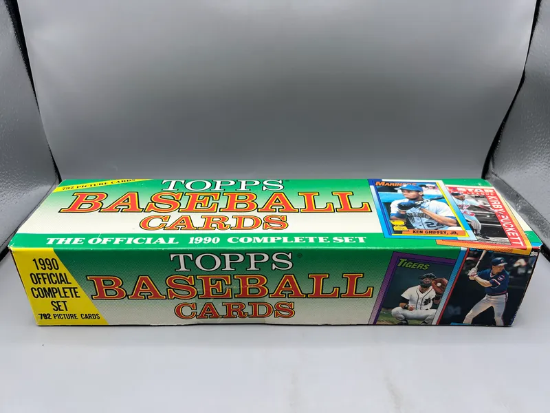1990 Topps Baseball Factory Set - Frank Thomas RC - No outer cellophane wrap and tape may have been opened from auction in Greenville, Ohio — image 33