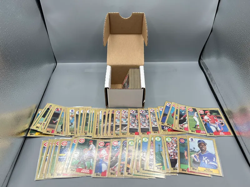 (100+) 1987 Topps Baseball Factory Miscut/Wrong Backs Cards from auction in Greenville, Ohio — image 38