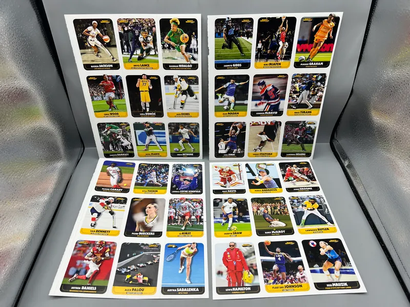 (15) Assorted Uncut Sheets of Sports Illustrated For Kids Cards W/ Many Stars from auction in Greenville, Ohio — image 42