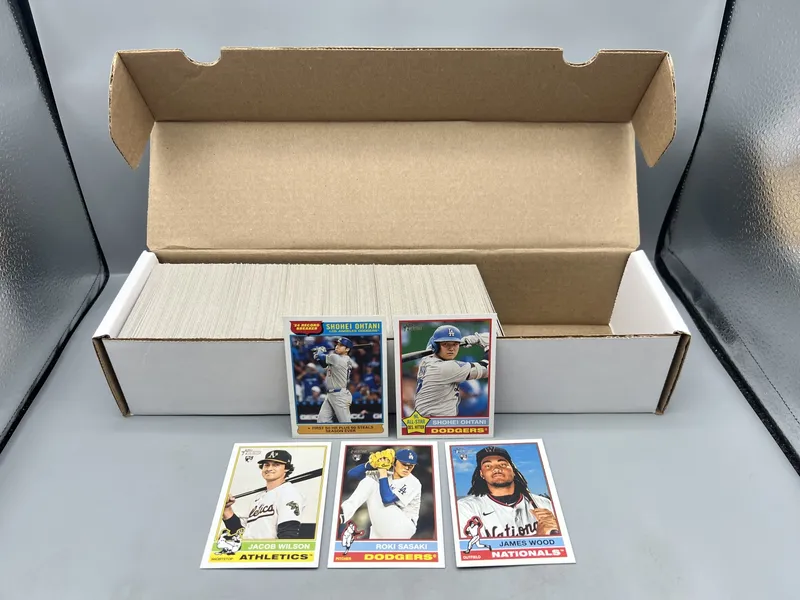 2025 Topps Heritage Baseball Complete 400 Card Base Set W/ James Wood RC, Roki Sasaki RC, & Jacob Wilson RC from auction in Greenville, Ohio — image 2