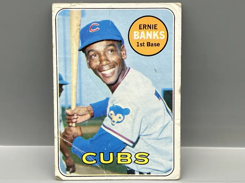 1969 Topps Ernie Banks #20 from auction in Greenville, Ohio — image 4