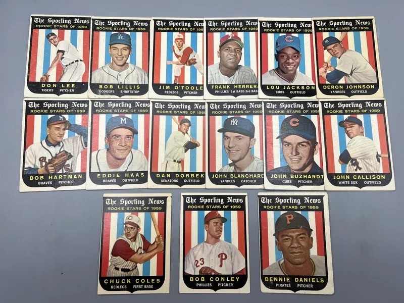 (15) 1959 Topps Baseball Rookie Cards - Varying Conditions from auction in Greenville, Ohio — image 12