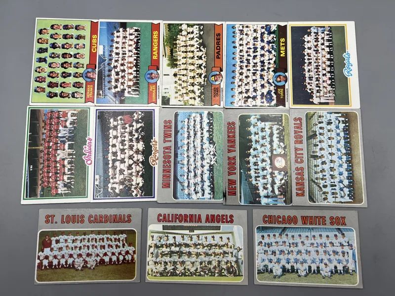 (13) 1970s Topps Baseball Team Cards - Varying Conditions from auction in Greenville, Ohio — image 27