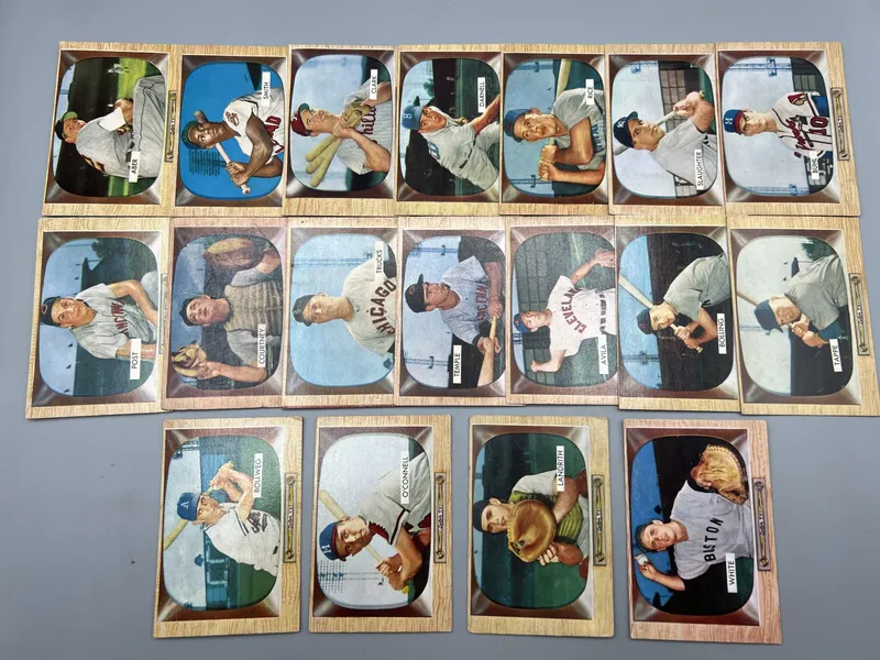 (18) 1955 Bowman Baseball Cards W/ Enos Slaughter - Varying Conditions from auction in Greenville, Ohio — image 30