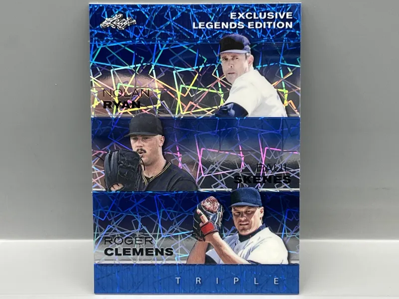 2024 Leaf Exclusive Legends Edition Nolan Ryan/Paul Skenes/Roger Clemens Triple Blue Lazer #/20 from auction in Greenville, Ohio — image 40