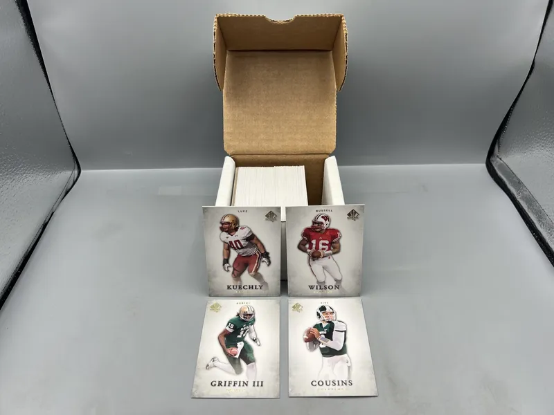 2012 Upper Deck SP Authentic Football Complete 100 Card Set W/ Russell Wilson RC, Kirk Cousins RC, Luke Kuechly RC, & Robert Griffin III RC from auction in Greenville, Ohio — image 41