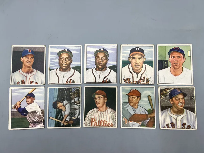 (10) 1950 Bowman Baseball Cards - Varying Conditions from auction in Greenville, Ohio — image 42