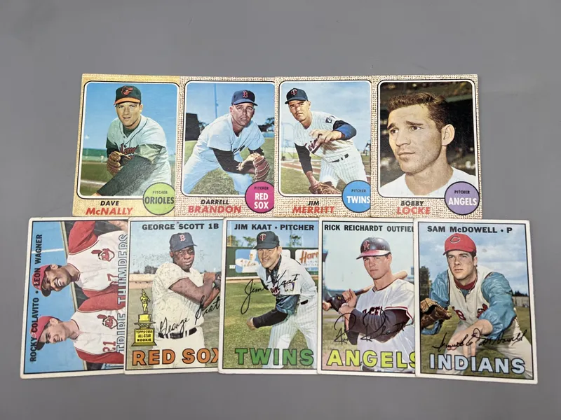 (9) 1967 & 1968 Topps Baseball Cards - Varying Conditions from auction in Greenville, Ohio — image 45