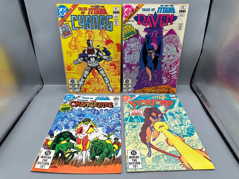 DC Comics Tales of the New Teen Titans #1-4 (1982) - Complete 4-issue limited series - Origins of Cyborg, Raven, Changeling, and Starfire - George Perez art from auction in Greenville, Ohio — image 13
