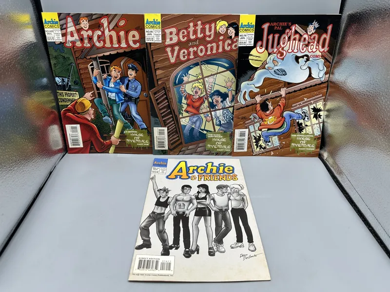 Archie Comics Archie #442, Betty and Veronica #95, Archie's Pal Jughead Comics #76, and Archie & Friends #16 (1995-1996) - Complete "House of Riverdale" crossover and Dan DeCarlo parody cover from auction in Greenville, Ohio — image 18