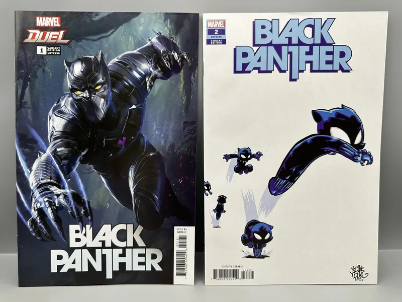 Marvel Comics Black Panther #1 & #2 (2022) - Marvel Duel and Skottie Young Variant Covers - John Ridley "The Long Shadow" from auction in Greenville, Ohio — image 20