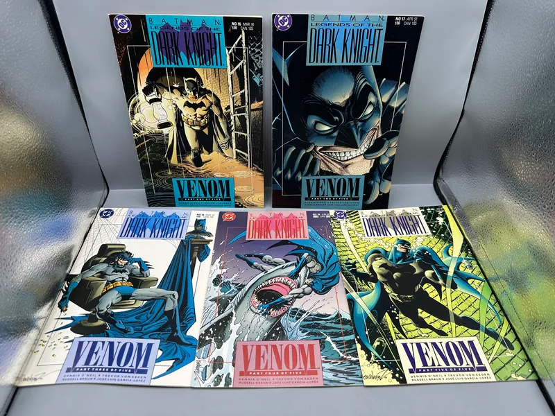 DC Comics Batman: Legends of the Dark Knight #16-20 (1991) - Complete 5-part Venom story arc - Origin of Venom drug from auction in Greenville, Ohio — image 40