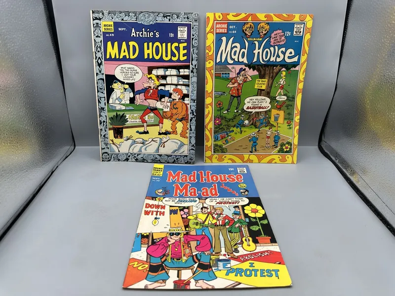 Archie Comics Archie's Mad House #49 (1966), Mad House #64 (1968), and Mad House Ma-ad Jokes #70 (1969)  - Early Sabrina the Teenage Witch appearance from auction in Greenville, Ohio — image 45