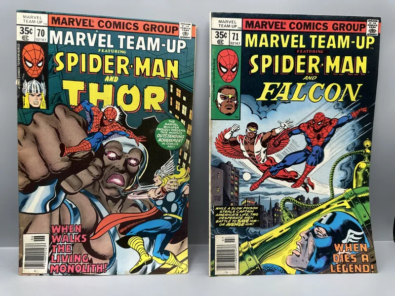 Marvel Comics Marvel Team-Up #70 and #71 (1978) - John Byrne cover art - Featuring Thor and Falcon from auction in Greenville, Ohio — image 48