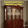 Complete Solid Cherry Wood Dining Room Suite – Table, 8 Chairs & 2 Extension Leaves (Session 1) — image 1