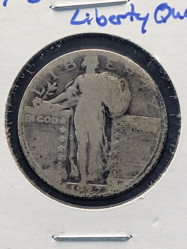 1927-S Standing Liberty Quarter, 90% Silver from auction in Greenville, Ohio — image 4
