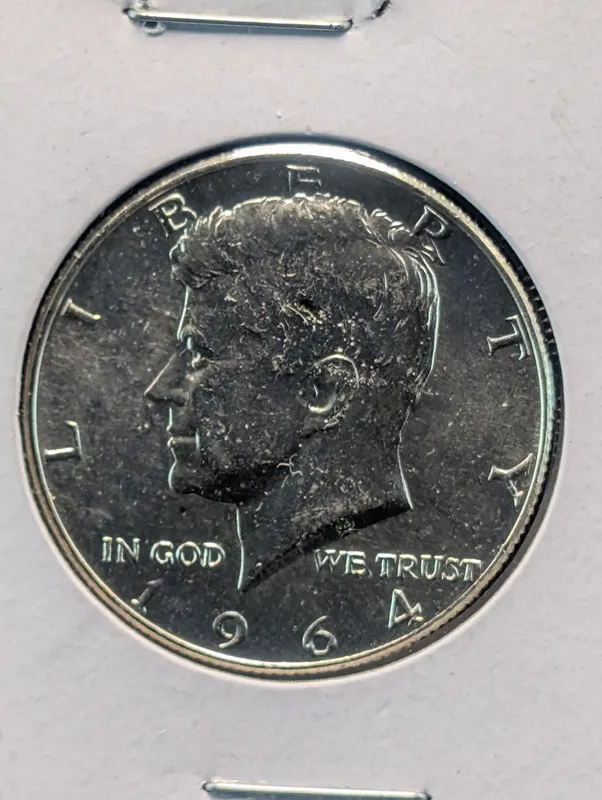 1964-P Kennedy Half Dollar, 90% Silver, (Cud Error on Six & Four) from auction in Greenville, Ohio — image 20