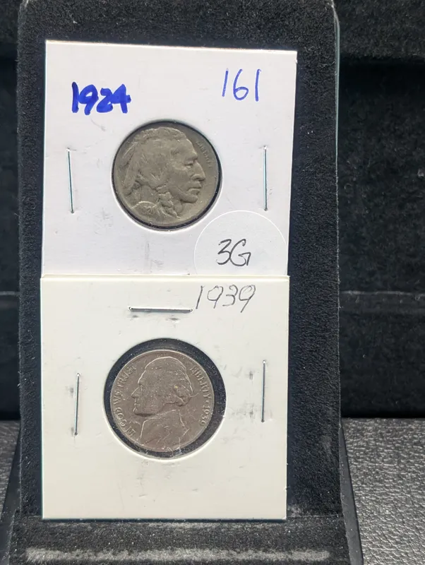 1924-P Indian Head Buffalo Nickel & 1939-P Jefferson Nickel from auction in Greenville, Ohio — image 21