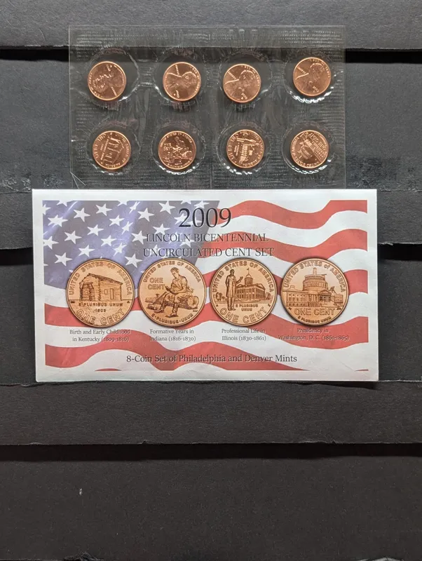 2009 P&D Lincoln Bicentennial Uncirculated Coin Set In OGP, 8- Coin Set from auction in Greenville, Ohio — image 6