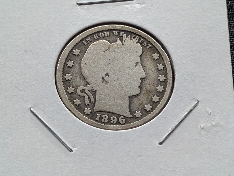 1896 Barber 90% Silver Quarter from auction in Greenville, Ohio — image 10