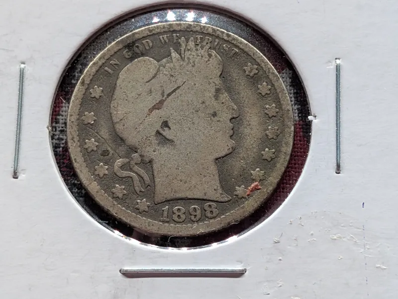 1898-S Barber 90% Silver Quarter from auction in Greenville, Ohio — image 28