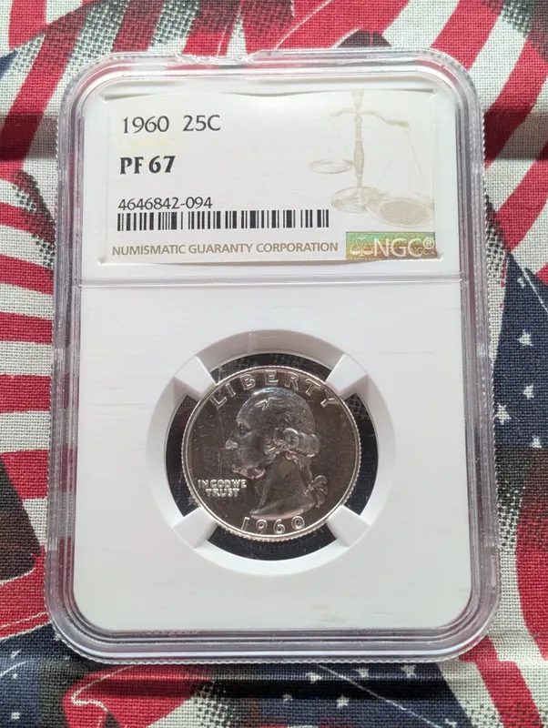 1960-P Washington 90% Silver Quarter NGC PF 67 from auction in Greenville, Ohio — image 24