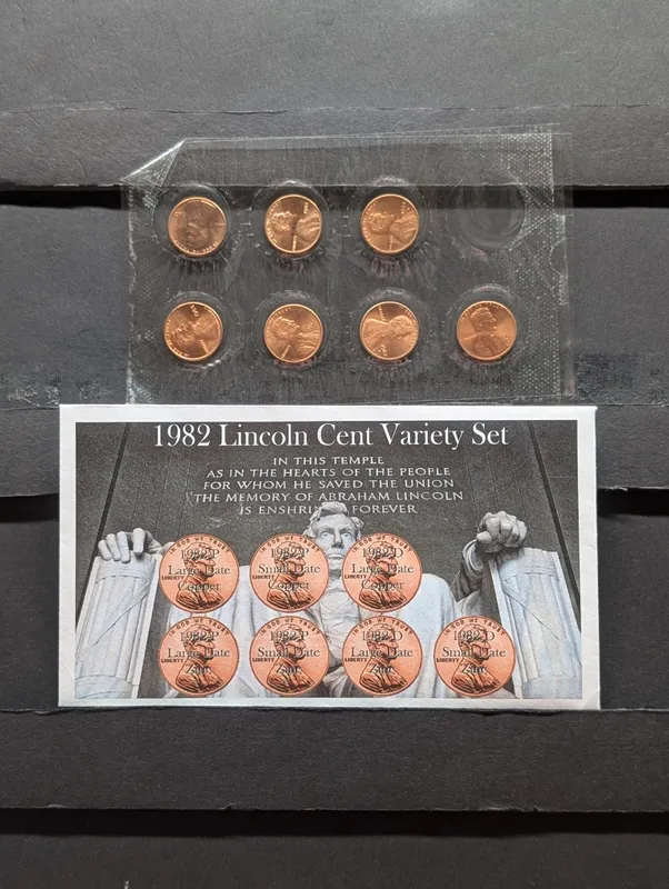1982 P&D Lincoln Cent Variety Set In OGP, 7- Coin Set from auction in Greenville, Ohio — image 33
