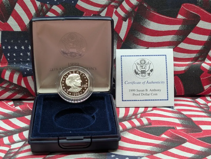 1999-P Susan B. Anthony Proof Dollar In OGP w/ COA from auction in Greenville, Ohio — image 43