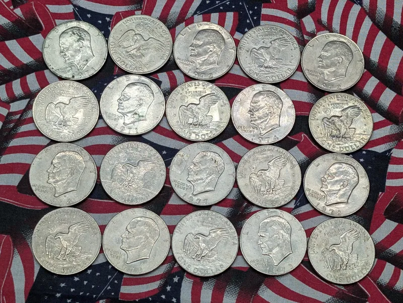 (20) Assorted Date Eisenhower One Dollars from auction in Greenville, Ohio — image 15