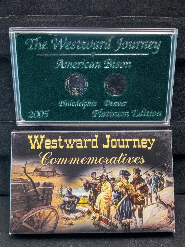 2005 P&D American Bison Platinum Edition Westward Journey Jefferson Nickel Set from auction in Greenville, Ohio — image 19