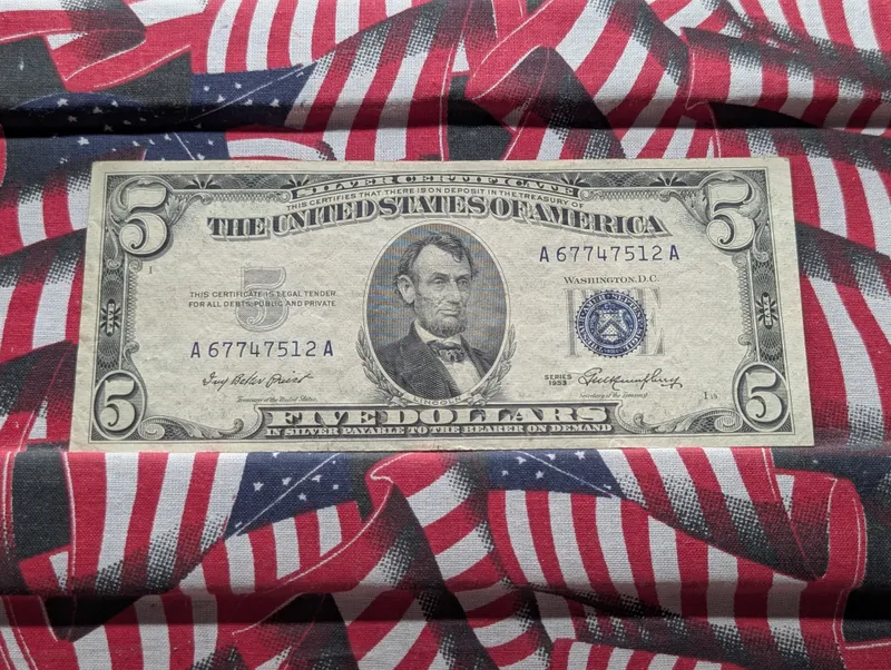1953 Series $5 Blue Seal Note from auction in Greenville, Ohio — image 30