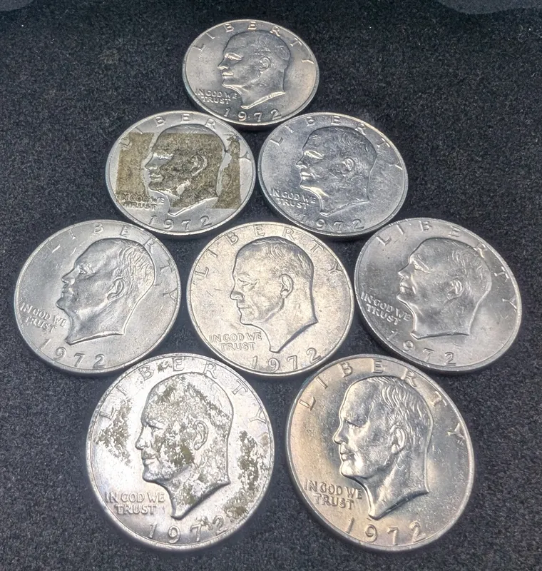 (8) 1972 Eisenhower Dollars from auction in Greenville, Ohio — image 42