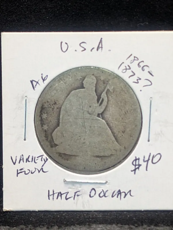 No Date Variety IV 90% Silver Seated Half Dollar from auction in Greenville, Ohio — image 11