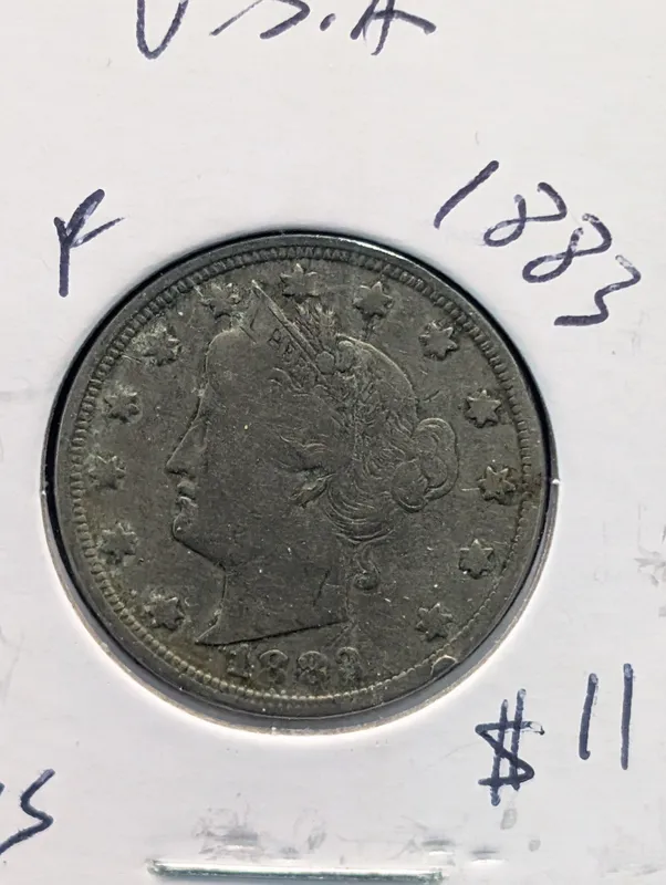1883 w/o Cents Liberty Head V Nickel - First Year! Racketeer Year! from auction in Greenville, Ohio — image 18